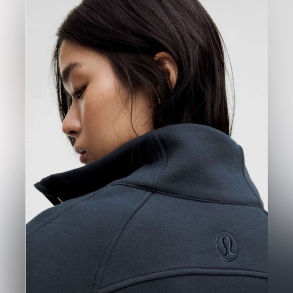 NWT Lululemon Scuba Oversized Funnel-Neck Half Zip Gold Zipper True Navy XS/S - Picture 10 of 15